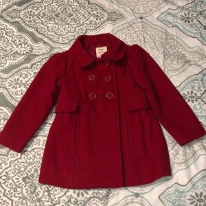 Red peacoat